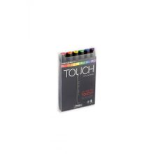 Shinhan Art Touch Twin Ana Renkler Çift Uçlu 6'lı Markör Kalem Seti