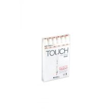 Shinhan Art Touch Twin Brush Ten Renkleri A Çift Taraflı 6'lı Markör Kalem Seti