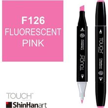 Shinhan Art Touch Twin F126 Fluorescent Pink Çift Uçlu Markör Kalem