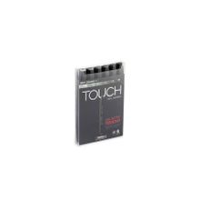 Shinhan Art Touch Twin Gri Tonları Çift Uçlu 6'lı Markör Kalem Seti