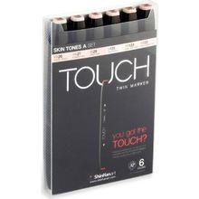 Shinhan Art Touch Twin Ten Renkleri A Çift Uçlu 6'lı Markör Kalem Seti