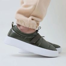 Shoecide CH137 ABT Parachute Haki Renk Beyaz Taban Erkek Günlük Ayakkabı