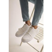 Shoecide CH153 CBT Oxford Beyaz Renk Desenli Erkek Günlük Ayakkabı