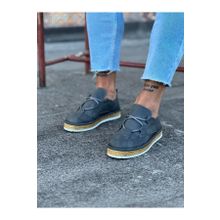 Shoecide WG015 Gri Renk Krem Rengi Taban Erkek Günlük Ayakkabı