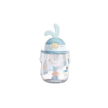 Shotay ST-7008 Mavi 600 ml Kulaklı Tritan Pipetli Askılı Matara