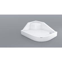 Shower Asimetrik Oval Oturmalı 90x120 cm Duş Teknesi