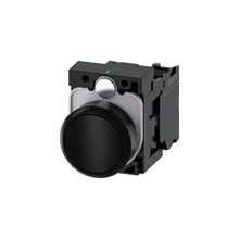 Siemens 3SU1100-0AB10-1BA0 1 No Komple Yay Dönüşlü Plastik Siyah Buton