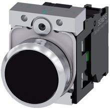 Siemens 3SU1150-0AB10-1BA0 Metal Yay Dönüşlü Siyah Buton
