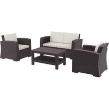 Siesta Rattan Monaco Lounge Kahverengi Koltuk Seti