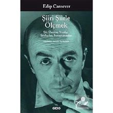 ŞIIRI ŞIIRLE ÖLÇMEK ŞIIR ÜZERINE YAZILAR, SÖYLEŞILER, SORUŞTURMALAR - EDIP CANSEVER