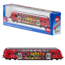 Siku 1791, çift batonlu tren, 1:87, metal/plastik, grafiti görünümlü, diğer Siku oyuncakları ile uyumlu, kırmızı