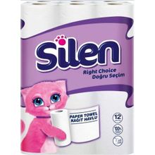 Silen Rulo Kağıt Havlu 12'Li 4 Paket
