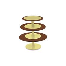 Silikomart Hula Up Brown XXL Multiplayer Kahverengi 3 Katlı Sunum Tabağı