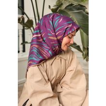 Silk Home 11432-04 Mürdüm Desenli Tivil İpek Eşarp