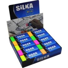 Silka Neon 4 Renk 30'lu Öğrenci Silgisi