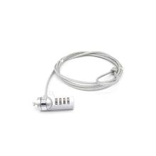 Silver 120 cm 4 Hane Şifreli Laptop Dizüstü Bilgisayar Kilidi Kablo Kilit cin541