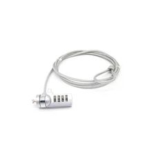 Silver 120 cm 4 Hane Şifreli Laptop Dizüstü Bilgisayar Kilidi Kablo Kilit cin541