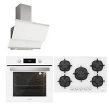 Silverline 3420 Classy 60+CS5364W01+BO6504W01 Beyaz Cam Ankastre Set