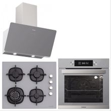 Silverline 3457 Soho 60-CS5365S01-BO6502S02 3'lü Gri Cam Ankastre Set