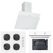 Silverline 3457 Soho 80-CS5364W01-BO6502W02 3'lü Beyaz Cam Ankastre Set