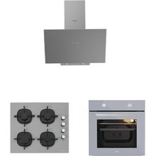 Silverline 3481 - CS5335S01 - Esty AEF6601S04 Karma Gri Cam 3'lü Ankastre Set