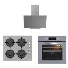 Silverline 3481 - CS5343S01 - BO65E4S01 3'lü Gri Ankastre Set