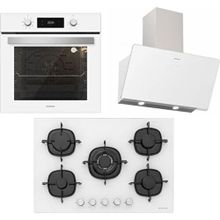 Silverline Beyaz 60 cm - CS5365W01 - B06504W01 Beyaz 3'lü Ankastre Set