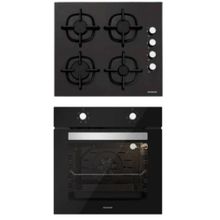 Silverline BO6501B01 - CS5343B01 2'li Siyah Ankastre Set