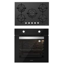 Silverline BO6501B01 - CS5364B01 2'li Siyah Ankastre Set