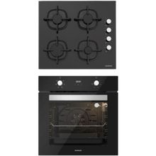 Silverline BO6502B02 - CS5343B01 Siyah 2'li Ankastre Set