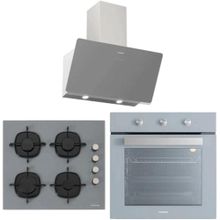 Silverline BO6503S01 - CS5335S01 - 3457 Soho 60 3'lü Gri Ankastre Set