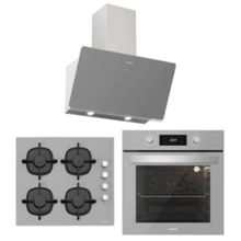 Silverline BO6504S01 - CS5343S01 - 3457 Soho 60 3'lü Gri Ankastre Set