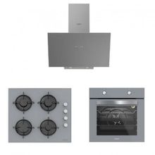 Silverline BO65E1S01 - CS5349S01 - 3481 Flam 60 3'lü Gri Ankastre Set