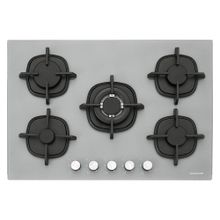 Silverline CS5364S01 5 Gözlü 75 cm Gri Cam Ankastre Ocak