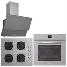 Silverline Luno 3420S+6502S+CS5335S Gri Ankastre Set