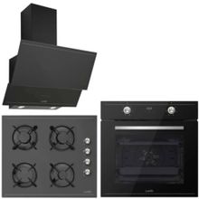 Silverline Luno Trio 3420 - CS5335B01 - BO6502B01 Siyah 3'lü Ankastre Set