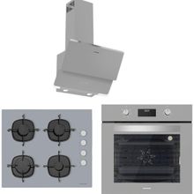 Silverline Oslo 3490 - CS5335S02 - BO6502S02 Gri Cam 3'lü Ankastre Set