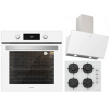 Silverline Soho Beyaz 60 cm Davlumbaz CS5335W01 Ocak B06504W01 Fırın Beyaz Ankastre Set