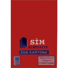 Sim 24x34 10 Renk 1 Paket Fon Kartonu