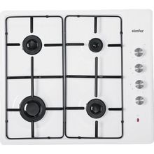 Simfer 3010N Beyaz 4 Gözü Doğalgaz Gazlı Set Üstü Emaye Ocak