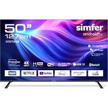 Simfer 50SFSA6B 50 inç 127 Ekran 4K Ultra HD Android LED TV