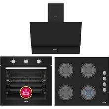 Simfer 8205 - 3500 - 8708 Siyah 3'lü Ankastre Set
