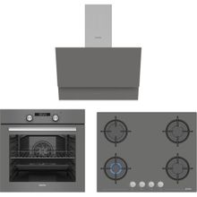 Simfer 8237 - 3655 - 8705 Trend Silver Dijital Power Turbo 3'lü Ankastre Set