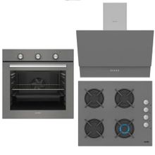 Simfer Diamond 8224 - 3537 - 8715 Gri 3'lü Ankastre Set