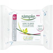 Simple 25 Adet Micellar Yüz Temizleme Mendili