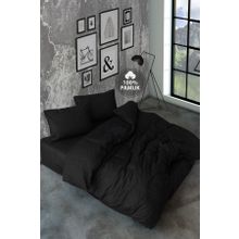 Simple Casa Carina Ranforce Lastikli Çarşaflı Siyah Çift Kişilik Nevresim Takımı