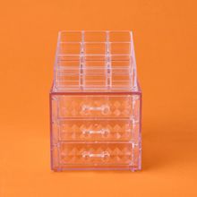 Simple Living Diamond Şeffaf 15x13x18 cm 3 Çekmeceli Takı ve Makyaj Organizeri