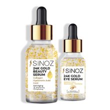 Sinoz 30 ml 24K Yüz Bakım Serumu +Sinoz 10 ml 24K Altın Göz Çevresi Serumu