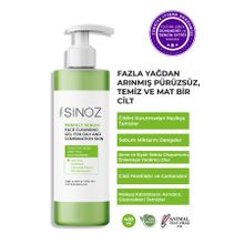 Sinoz 400 ml Yağlı ve Karma Ciltler Için Yüz Temizleme Jeli