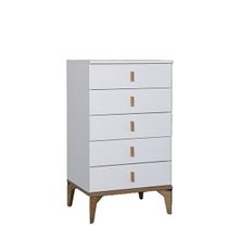 Sivas Gözde Mobilya Line 5 Çekmeceli Beyaz Şifonyer 55x97x45 CM